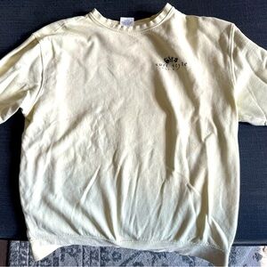 Vintage oversized sweatshirt pale yellow